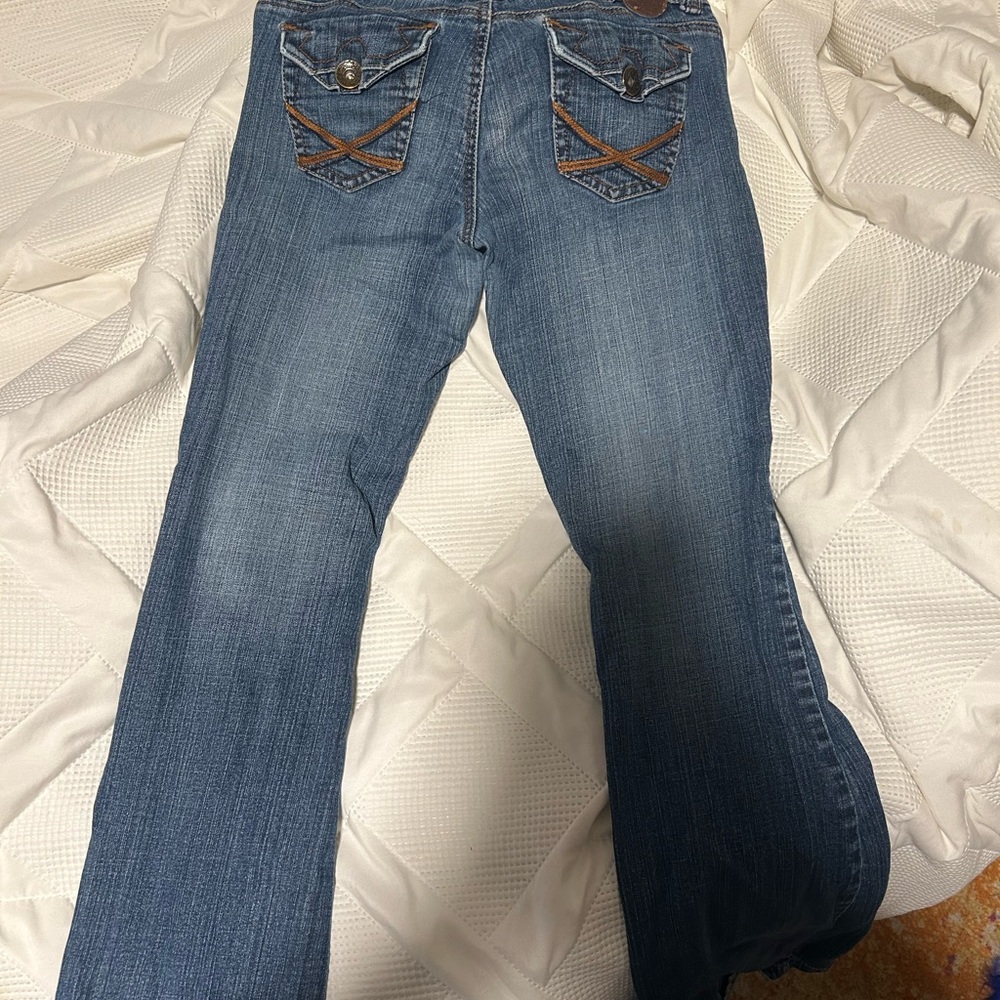 XOXO Denim Jeans with Orange Stitching